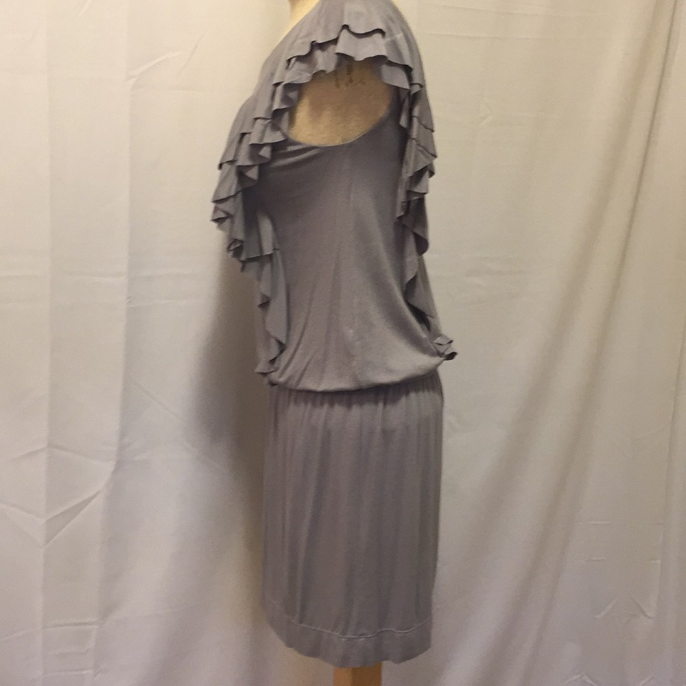 Express Gray One Shoulder Ruffle Dress - Picture 2 of 4